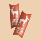 Bedruckte Kissenverpackung im Weihnachtsstil