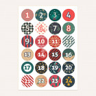 Zahlen zum Basteln von Adventskalender