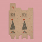 Flaschenverpackung mit Weihnachtsmotiv